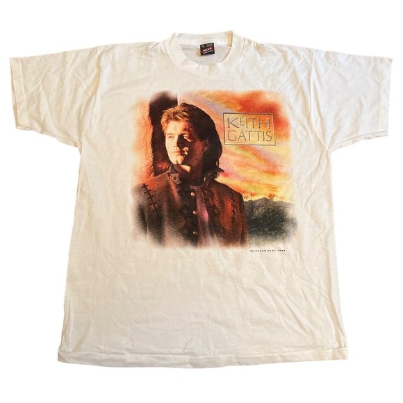 Vtg Fruit of the Loom Keith Gattis XL T-Shirt Single Stitch NWOT - Picture 2 of 9